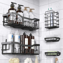 EUDELEAdhesiveShowerCaddy-5PackRustproofStainlessSteelBathOrganizersWithLargeCapacity-NoDrilling_259_1 - USA Mega Market