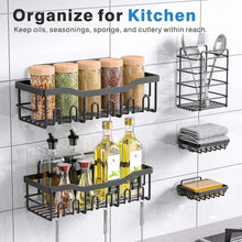 EUDELEAdhesiveShowerCaddy-5PackRustproofStainlessSteelBathOrganizersWithLargeCapacity-NoDrilling_7418_3 - USA Mega Market