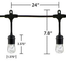 EcoScapes 36' LED Shatterproof Cafe String Lights, 18 Bulbs