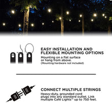 EcoScapes 36' LED Shatterproof Cafe String Lights, 18 Bulbs