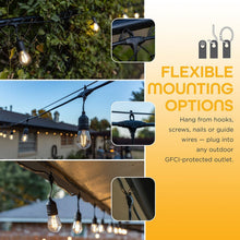 EcoScapesbyEnbrighten48_OutdoorLEDCafeStringLights_24Bulbs2 - USA Mega Market