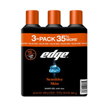 Gel de afeitar Edge Sensitive Skin para hombres, 9.5 oz., paquete de 3.