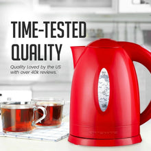 OVENTE Electric Kettle 1.7 Liter – BPA-Free Cordless Hot Water Kettle – Black (KP72B)