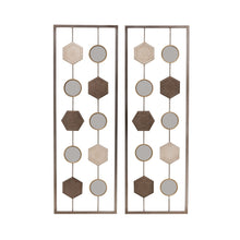 Elements Set of 2 Metal Geometric Wall Décor Panels