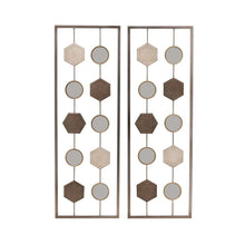 Elements Set of 2 Metal Geometric Wall Décor Panels