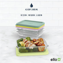 Ello Everyday 4.5 Cup 8PC Glass Meal Prep Set