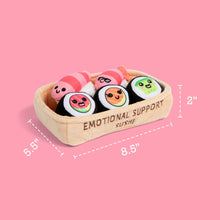 Emotional Support Pals Sushi, 5 Plush Food Toys with Carrying Basket