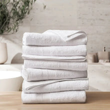 EnovaRecycledCottonBathTowelsforHospitalityandHome_White_Setof6 - USA Mega Market