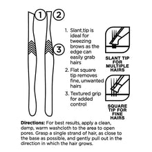 (4 pack) Equate Stainless Steel Duo Slant and Square-Tip Tweezer Set, 2 Pieces