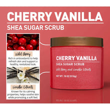 Equate Cherry Vanilla Sugar Body Scrub, 18 oz, Soothes Dry Skin