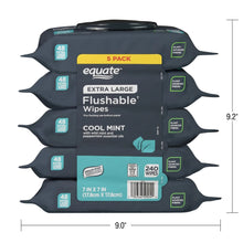 EquateExtraLargeFlushableWetWipes_Mint_240Wipes_5Pack - Brands For Less USA