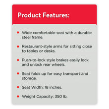 EquateLightweightFoldableSteelWheelchairwith18SeatandSwing-AwayFootrests_350lbCapacity - USA Mega Market
