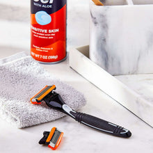 Equate Men's 5-Blade Razor with Trimmer and 2 Cartridge Refills, Black