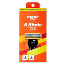 Equate Men's 5-blade Razor Value Bundle, 1 Handle plus 14 blade refills