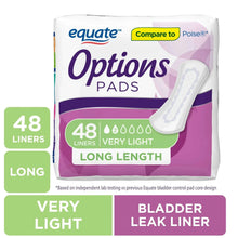 EquateOptionsWomen-sIncontinencePads-VeryLightAbsorbency-LongLengthy-Size2-48Count8-_1 - USA Mega Market