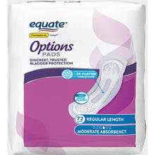 Equate Options Women's Incontinence Pads, Moderate Absorbency, Regular Length (72 Count), Compare to Poise®