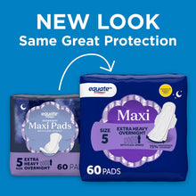 Equate Overnight Maxi Pads with Flexi-Wings, Extra Heavy Overnight Absorbency, Size 5, 60 Count  (PACK OF 3 )
