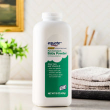 Equate Pure Cornstarch Baby Powder with Aloe and Vitamin E, 15 oz