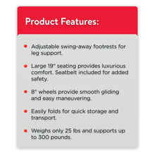 EquateSteelFoldingTransportWheelchairwith19Seat_Black_300lbWeightCapacity - USA Mega Market