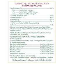 Espoma Organic Holly-Tone for Evergreen & Azalea Plant Food, 4-3-4 Fertilizer, 8 lb.