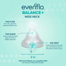 Evenflo Balance+ Wide Neck Baby Bottles, Clear/White, 5oz, 2-Pack