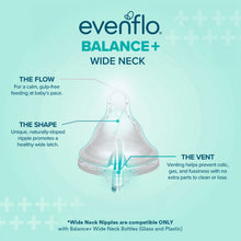 Evenflo Feeding Balance + Wide Neck Glass Bottles - 6oz 3 Pack