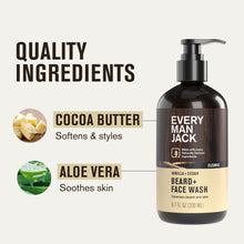 EveryManJackBeard_FaceWash-Vanilla_CedarFragrance-Cleans_SoftensYourBeardandSkin-NaturallyDerivedwAloeandGlycerin-6.7floz4 - Brands For Less USA