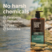 Every Man Jack Forest Rain Daily 2-in-1 Shampoo and Conditioner for Men, Naturally Derived, 16 oz (PACK OF 3 )