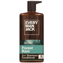 Every Man Jack Forest Rain Daily 2-in-1 Shampoo and Conditioner for Men, Naturally Derived, 16 oz (PACK OF 3 )