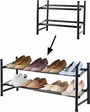 Expandable Closet Shoe Organizer, 6 Tiers, Holds 38 Pairs, Stackable, Adjustable, Bronze Finish (Large 6 Tier)