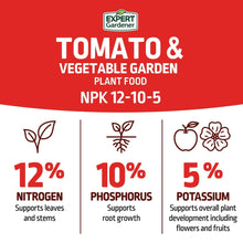 Expert Gardener Tomato & Vegetable Garden Plant Food Fertilizer, 12-10-5 Fertilizer