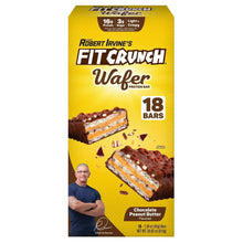 FITCRUNCH Wafer Protein Bars, 16g Protein, Chocolate Peanut Butter, 1.59 oz, 18-count