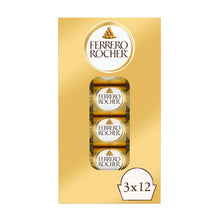 Ferrero Rocher, Milk Chocolate Hazelnut Candy, 1.3 oz, 3-count, 12-pack