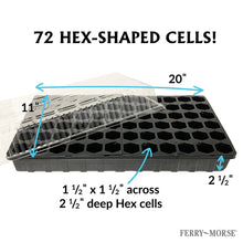 Ferry Morse Pro-Hex Seed Starting Tray 72 Cells - Reusable Plastic Tray