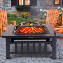 Fire-Pits-Outside-32-Wood-Burning-Fire-Pit-Tables-Screen-Lid-Poker-BBQ-Net-Ice-Tray-Food-Clip-Co_6173_1 - USA Mega Market