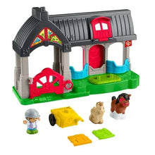 Fisher-Price Little People Friendly Horses Stable Toddler Playset with Sounds, 6 Play Pieces