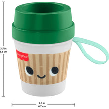 Fisher-Price Mini Me Moments Coffee Cup Teether Baby Rattle Toy for Newborn Sensory Play