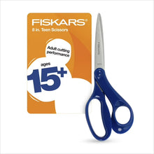 Fiskars Graduate Student Scissors, 8", Pointed, Scissors for School or Office, Blue