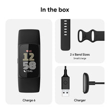 Fitbit_Charge_6_Small_Fitness_Watch_Black_Aluminum_Case_with_Obsidian_Frost_White_Bands_5 - USA Mega Market