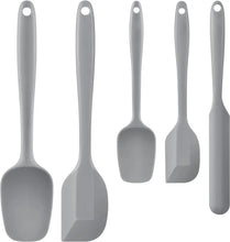 Food Grade Silicone Rubber Spatula Set for Baking, AOKIWO 5Pcs Cooking Utensil Set, High Heat Resistant Non Stick Dishwasher BPA-Free