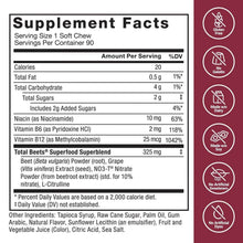 Force Factor Total Beets Beet Root Superfood Soft Chews, Acai Berry Flavor, 90 Count