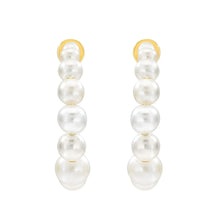 FreshwaterCultured2.5-6mmGraduatedPearl14ktYellowGoldHoopEarrings - USA Mega Market