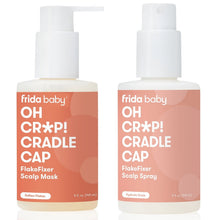 Frida Baby FlakeFixer Cradle Cap Set with Softening Scalp Scrub Shampoo Treatment and Hydrating Conditioner Spray, 2 Piece