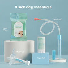 Frida Baby Sick Day Prep Kit: NoseFrida Snotsucker, MediFrida Pacifier, BreatheFrida Wipes, VaporRub