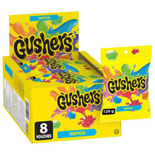 Fruit Gushers Fruit Flavored Snacks, Tropical Fruit Flavors, 4.25 oz, 8-count