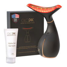 GLO24kSkinRejuvenationDeviceforFace_Neck_1.7flozConductiveHydraGel - USA Mega Market