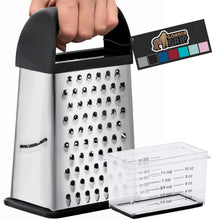 GORILLA-GRIP-Cheese-Grater-BPA-Free-Stainless-Steel-Box-Graters-Cheeses-and-Veggie-Shredder-Blac_8825_1_d0475295-667a-40b2-bf67-66accca97adf - USA Mega Market