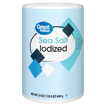 Great Value Iodized Sea Salt, 24 oz