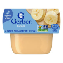 Gerber 1st Foods Baby Food, Banana Puree, Clean Label Project, 2 oz Tubs (2 Pack)