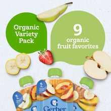 Gerber 2nd Foods Organic Baby Food Variety Pack, Fruit and Veggie Favorites, 3.5 oz Pouches (9 Pack)